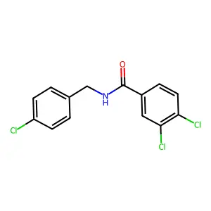 3,4-dichloro-N-(4-chlorobenzyl)benzamide structure