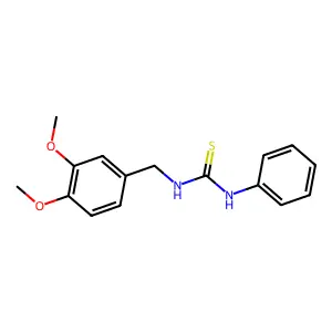 3-[(3,4-Dimethoxyphenyl)methyl]-1-phenylthiourea structure