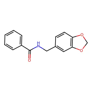 N-(1,3-benzodioxol-5-ylmethyl)benzamide structure