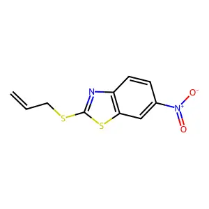 Benzothiazole, 6-nitro-2-(2-propenylthio)- structure