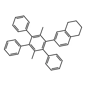 6-(2,5-Dimethyl-3,4,6-triphenylphenyl)-1,2,3,4-tetrahydronaphthalene structure