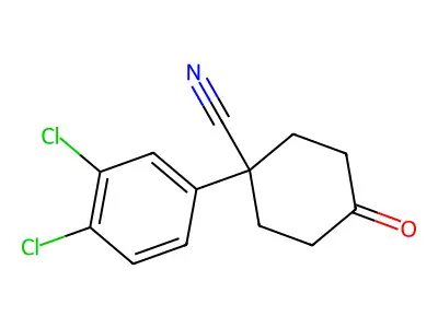 1-(3,4-Dichlorophenyl)-4-oxocyclohexanecarbonitrile structure
