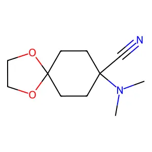 8-(Dimethylamino)-1,4-dioxaspiro[4.5]decane-8-carbonitrile structure