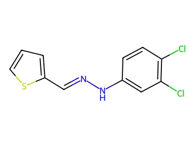 3,4-dichloro-N-(thiophen-2-ylmethylideneamino)aniline structure