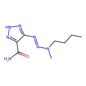 (4Z)-4-(3-Butyl-3-methyltriazan-1-ylidene)-4H-1,2,3-triazole-5-carboxamide structure