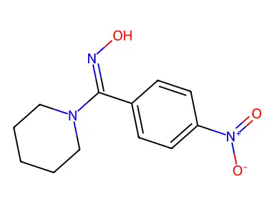 Piperidine, 1-[(hydroxyimino)(4-nitrophenyl)methyl]- structure