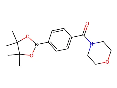 4-(4-(Tetramethyl-1,3,2-dioxaborolan-2-yl)benzoyl)morpholine structure