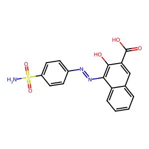 4-((4-(Aminosulfonyl)phenyl)diazenyl)-3-hydroxy-2-naphthoic acid structure