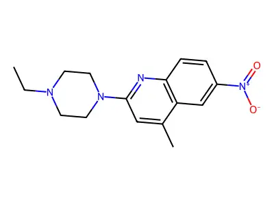 2-(4-Ethylpiperazin-1-yl)-4-methyl-6-nitroquinoline structure