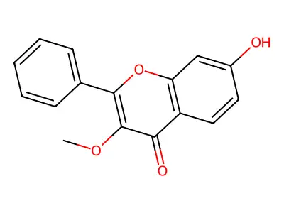 7-Hydroxy-3-methoxy-2-phenyl-4H-chromen-4-one structure
