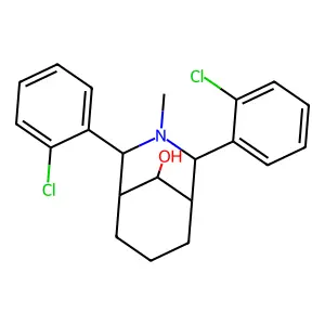 2,4-Bis(2-chlorophenyl)-3-methyl-3-azabicyclo[3.3.1]nonan-9-ol structure