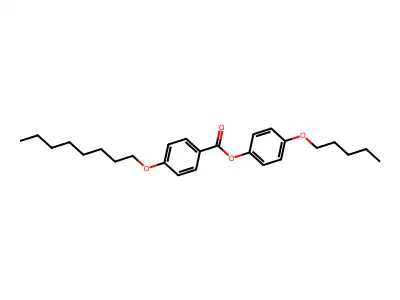 Benzoic acid, 4-(octyloxy)-, 4-(pentyloxy)phenyl ester structure