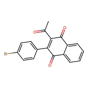 2-Acetyl-3-(4-bromo-phenyl)-[1,4]naphthoquinone structure