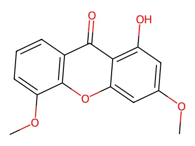 1-Hydroxy-3,5-dimethoxy-xanthen-9-one structure