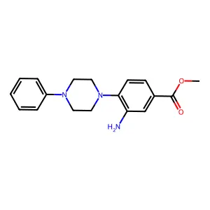 Methyl 3-amino-4-(4-phenylpiperazin-1-yl)benzoate structure