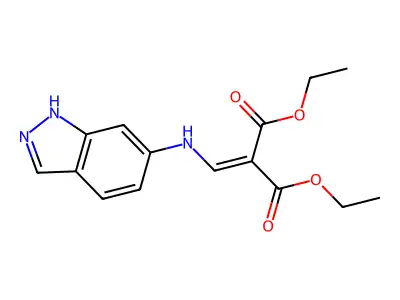 diethyl 2-[(1H-indazol-6-ylamino)methylene]malonate structure