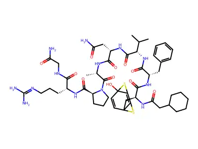 Argipressin,beta-mercapto-beta,beta-cyclopentamethylenepropionic acid(1)-Val(4)- structure
