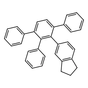 5-(2,3,6-triphenylphenyl)-2,3-dihydro-1H-indene structure