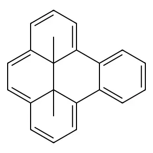 Benzo(e)pyrene, 12c,12d-dihydro-12c,12d-dimethyl-, trans- structure
