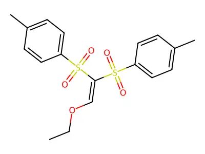 1-({2-Ethoxy-1-[(4-methylphenyl)sulfonyl]vinyl}sulfonyl)-4-methylbenzene structure