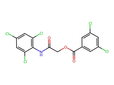 [2-Oxo-2-(2,4,6-trichloroanilino)ethyl] 3,5-dichlorobenzoate structure