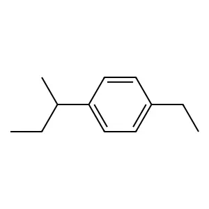 Benzene, 1-ethyl-4-(1-methylpropyl) structure
