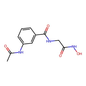 2-(3-乙酰氨基苯甲酰氨基)乙酰异羟肟酸 structure
