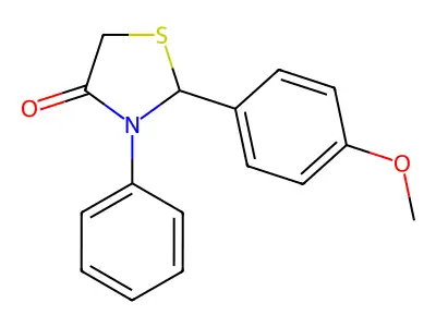 2-(4-Methoxyphenyl)-3-phenyl-1,3-thiazolidin-4-one structure