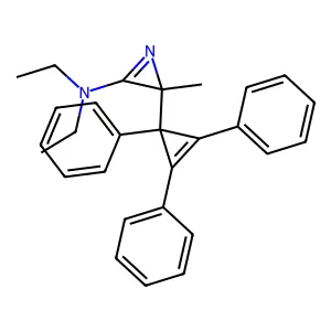 2H-Azirin-3-amine, N,N-diethyl-2-methyl-2-(1,2,3-triphenyl-2-cyclopropen-1-yl)- structure