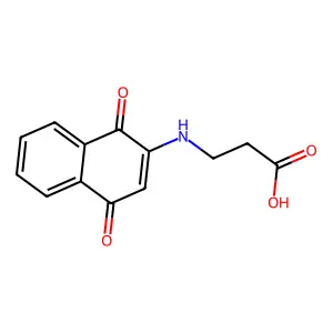 3-[(1,4-Dioxonaphthalen-2-yl)amino]propanoic acid structure