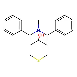 7-Methyl-6,8-diphenyl-3-thia-7-azabicyclo[3.3.1]nonan-9-ol structure