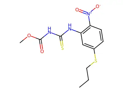 1-(3-Carbomethoxythioureido)-2-nitro-5-propylthiobenzene structure