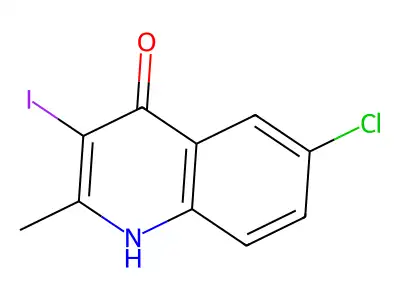 6-Chloro-4-hydroxy-3-iodo-2-methylquinoline structure