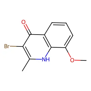 3-bromo-8-methoxy-2-methylquinolin-4(1H)-one structure