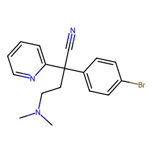 alpha-(4-Bromophenyl)-alpha-(2-(dimethylamino)ethyl)pyridine-2-acetonitrile structure