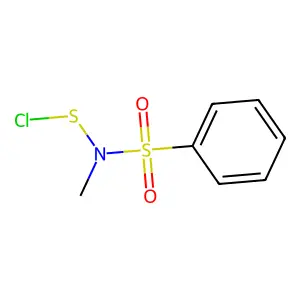 Amidosulfenyl chloride, N-methyl-N-(phenylsulfonyl)- structure