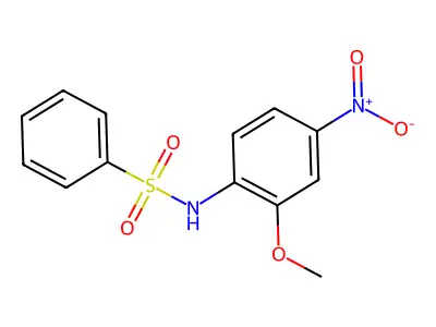N-(2-methoxy-4-nitrophenyl)benzenesulfonamide structure