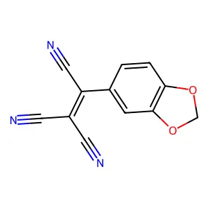 1,3-苯并二噁茂-5-基乙烯三甲腈 structure