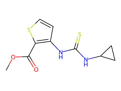 Methyl 3-(cyclopropylcarbamothioylamino)thiophene-2-carboxylate structure