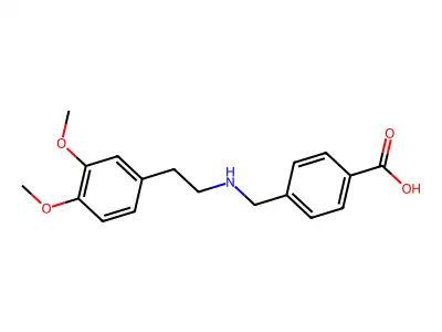 4-({[2-(3,4-Dimethoxyphenyl)ethyl]amino}methyl)benzoic acid structure