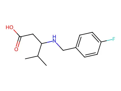 3-{[(4-Fluorophenyl)methyl]amino}-4-methylpentanoic acid structure