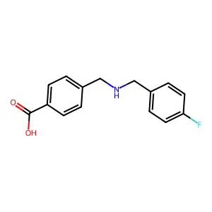 4-{[(4-Fluorobenzyl)amino]methyl}benzoic acid structure