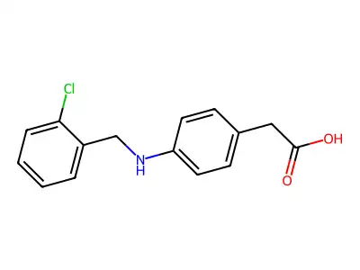 {4-[(2-Chlorobenzyl)amino]phenyl}acetic acid structure