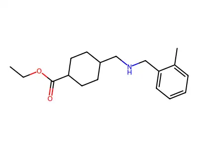 Ethyl 4-[[[(2-methylphenyl)methyl]amino]methyl]cyclohexanecarboxylate structure