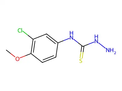 N-(3-chloro-4-methoxyphenyl)hydrazinecarbothioamide structure