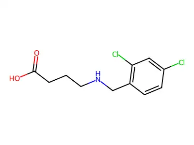 4-[(2,4-Dichlorobenzyl)amino]butanoic acid structure