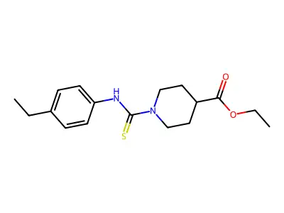 Ethyl 1-[(4-ethylphenyl)carbamothioyl]piperidine-4-carboxylate structure