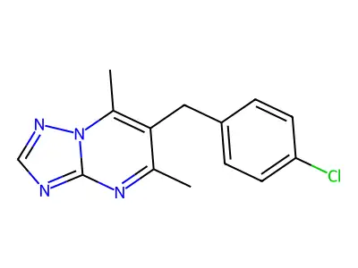 6-(4-Chlorobenzyl)-5,7-dimethyl[1,2,4]triazolo[1,5-a]pyrimidine structure