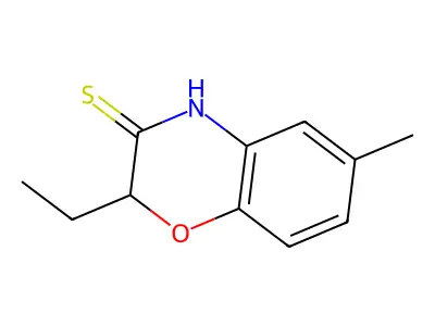 2H-1,4-Benzoxazine-3(4H)-thione, 2-ethyl-6-methyl- structure