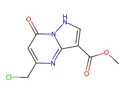 Methyl 5-(chloromethyl)-7-hydroxypyrazolo[1,5-a]pyrimidine-3-carboxylate structure